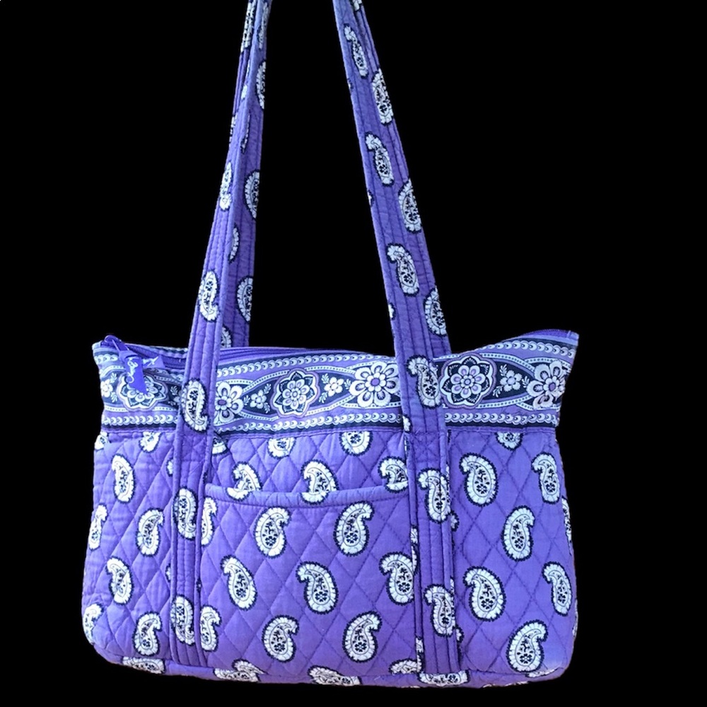 VERA BRADLEY Lavender Tote Bag, Large.